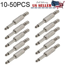 1/4'' 6.35mm Male Mono Audio Cable Jack Spring Connector Plug US New picture