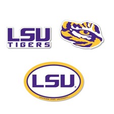 LSU Tigers Auto Magnets 3 Pack Durable Magnets Two 6