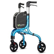 Ultra Lightweight 3 Wheel Folding Rollator Walker for Seniors Wheel Walker Blue picture
