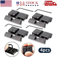 4pcs for Dovetail Picatinny Base Snap in Rail Low Profile Adapter 11mm to 22mm picture