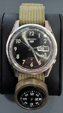 Vintage 1969 Seiko 6119-8100 MACV-SOG with Sangin Brass Compass picture