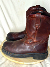 Ariat Men’s Sierra Brown Leather Pull-On Work Boots US 10 EE MPN 36648 picture