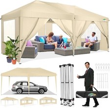 10x20/10x15ft Pop Up Canopy Waterproof UPF 50 Outdoor Instant Shelter Beach Tent picture