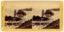 OREGON STEREOVIEW - Columbia River Islands - CE Watkins 1870s picture