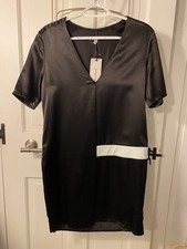J Brand- The RealReal NWT Women’s S Black Short Sleeve Shift Dress  picture