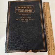 Webster's Practical Illustrated Dictionary 1942 Census Ed. Military Naval Facts  picture