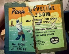 Penn Leveline 350 Vintage Casting Fishing Reel w/ Box, Manual & Repair Parts picture