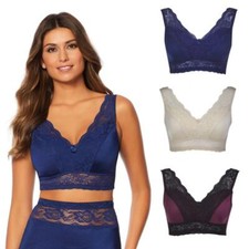 Rhonda Shear 3-pack Pin Up Bra Set in Darks 622-357, Size XL picture