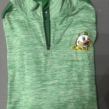 NCAA Oregon Ducks 1/4 zip Pullover Green NWOT green super soft Size Medium picture