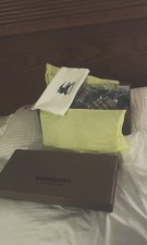 Burberry Men’s Check Slide Sandals Beige/Black US 10 EU 43 w/ Box Dust Bag picture