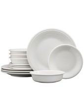 Fiesta Classic Rim 12-Piece Dinnerware Set White - NIB picture