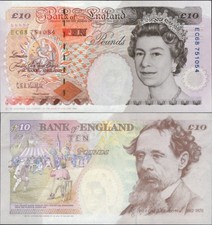 Great Britain 10 Pounds 1993 P 386 UNC picture