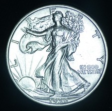 1936-S 50C Walking Liberty Half Dollar BU - 26604 picture