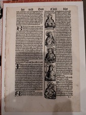 1496 Nuremberg Chronicle Leaf – Rare Pirated Edition – Popes & Early Church picture