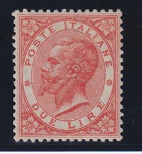 KINGDOM OF ITALY 1863 2 LIRE LONDON M.N.H. CERT. DIENA picture