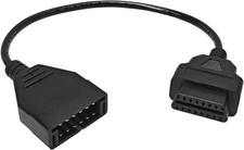 OBD1 to OBD2 Adapter, OBD1 12 Pins to OBD2 16 Pins Auto Diagnostic Extension Cab picture