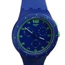 Rare Limited Swiss Swatch ChronoGraph Watch 42MM SUSN400 Blue C Green w/New Bat. picture