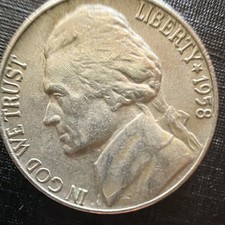 1958-D Denver 5C Jefferson Nickel Business Strike Variety D KM#A192 picture