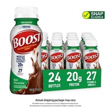 BOOST High Protein Nutritional Drink, Rich Chocolate, 20g Protein, 24 - 8 fl oz picture