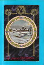 Holiday Postcard-A Joyous Christmas-Embossed picture
