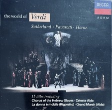 Verdi - The World Of - Sutherland - Pavarotti - Horne - Decca CD Album MINT picture