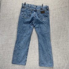 Wrangler Jeans Mens 34x30 Cowboy Cut Regular Fit Western Cowboy Denim Blue 47MWZ picture