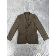 J.Crew Thompson Mens Blazer 40 Brown Glen Plaid Wool Blend Sport Coat CL719 NEW picture