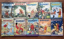 Vintage Rupert Bear Annual Collection Lot of 10 1970-1979 1st Ed’s Daily Express picture