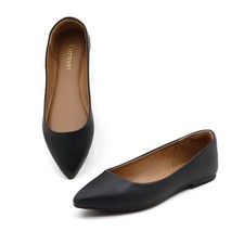 Lurnyet Women's Cushioned Pointed Toe Ballerina Flat picture