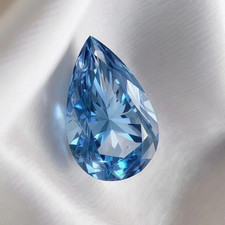 6 CT Natural Blue Pear Cut Diamond D Grade VVS1 Loose Diamond Stone For Her picture