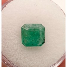 2.35ct Brazilian Emerald Faceted Square Cut Gemstone $235 OBO picture