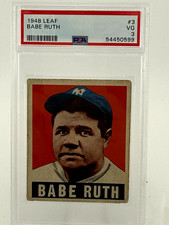 Leaf 1948-49 Babe Ruth New York Yankees #3 PSA 3 VG Graded Baseball Card picture
