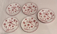 Vintage Cantagalli Pottery Majolica Italy Plates Cockerel Rooster 8” Scalloped picture