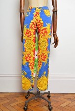 Vintage 1990s Gianni Versace Jeans Couture Baroque Rococo Print Jeans 29 picture