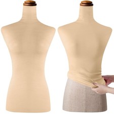 2 Pieces Soft Stretchy Fabric Cover for Upper Body Mannequin Display (Nude) picture