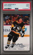 2025-26 Upper Deck Ben Kindel Young Guns PSA 9 #453 Pittsburgh Penguins RC picture