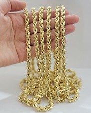 10k Yellow Gold Rope Chain Necklace 18