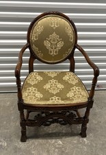 Antique Karpen Furniture Carved Walnut Armchair Rococo Revival Early 1900s picture