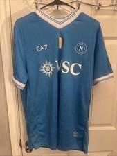 NWT SSC Napoli 2025/26 Home Kit Soccer Jersey XL Fits Like Large picture