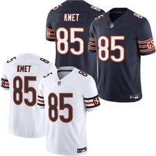 Men's Bears #85 Cole Kmet Navy/White All Stitched Player Jersey S-3XL NEW picture