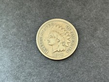 1870 indian head cent  “ PICK AXE “.   VG-10 choice picture