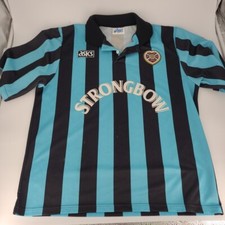 VINTAGE HEART OF MIDLOTHIAN SCOTLAND 1993/1994 AWAY FOOTBALL SHIRT JERSEY ASICS picture
