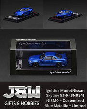 Ignition Model Nissan Skyline GT-R (BNR34) NISMO Customized Blue Metallic 1/64 picture