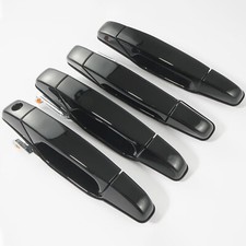 4x Exterior Door Handle Gloss Black For Chevy Tahoe Suburban GMC Yukon 2007-2013 picture
