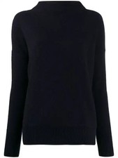 NEW, VINCE Boiled Cashmere mock neck Sweater in Coastal navy Sz L #S7744 picture