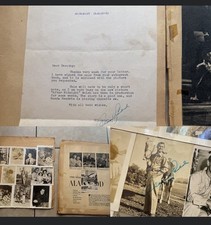 Vintage Alan Ladd Hollywood Scrapbook Signed Letter Autographs Photos 1940s-50s picture