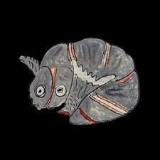 1600s Edo Japanese Hand-Drawn Fish Cutting Manual Illustrated Manuscript Antique picture
