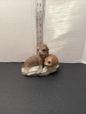 VTG HOMCO MASTERPIECE Porcelain Hand-Painted SEALS  Figurine 1982 picture