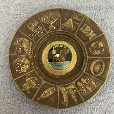 Apollo 11 Commemorative Medal  Brass Ashtray 1969  Apollo Mission with Eagle picture