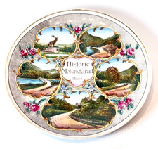 MOHAWK TRAIL - GREENFIELD MA Massachusetts Antique TRINKET Souvenir China Dish  picture
